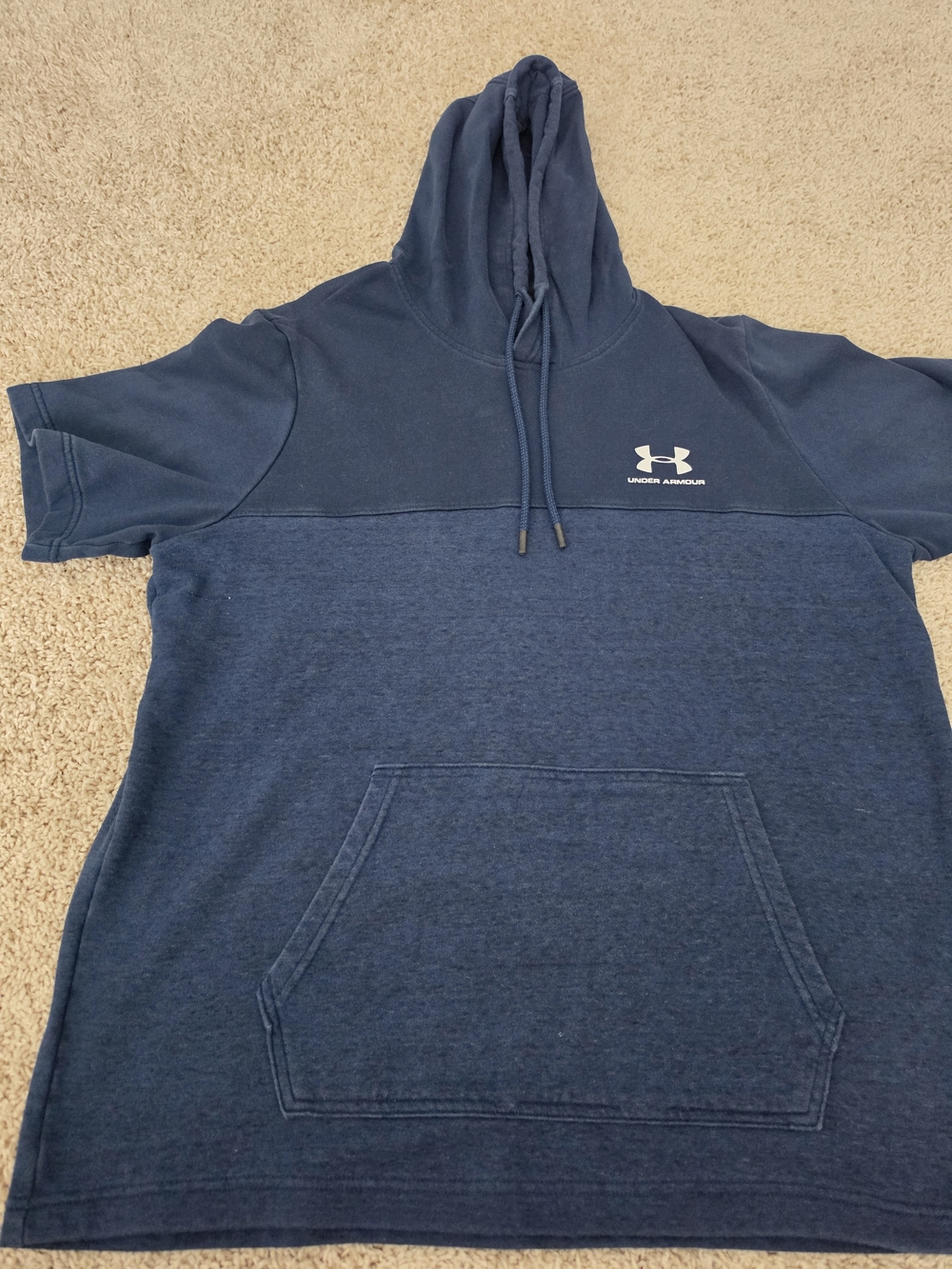 Under Armour Short Sleeve Men’s Navy Blue Pullover Hoodie – XL